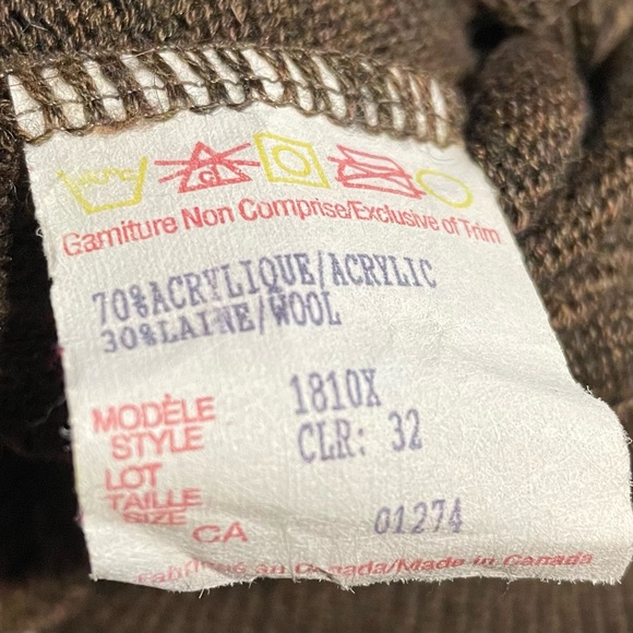 Vintage Porto Cruz Brown Wool Blend Cardigan Medium 90s Eclectic Grampa Cottage - Picture 7 of 7